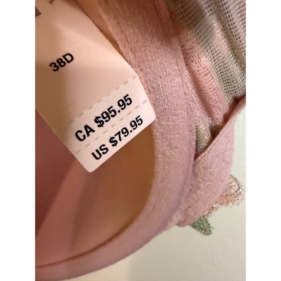 Victoria's Secret Dream Angels Wicked Floral Lightly Lined Demi Bra Size 38D NWT - Picture 4 of 4